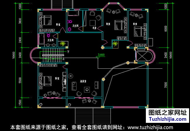 欧式三层别墅设计图纸