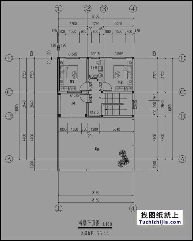 95平方米农村四层房屋设计图