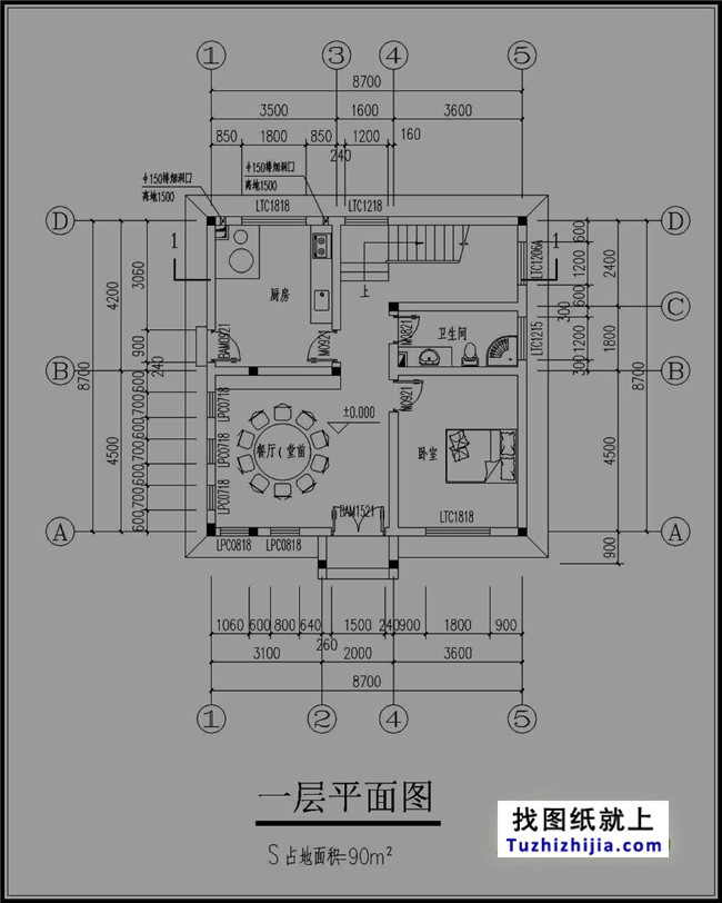 中式复古四层房屋设计图纸