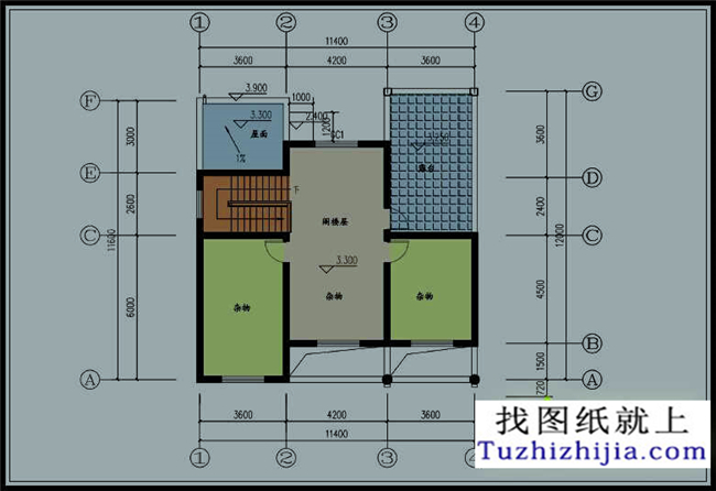 120平方米农村实用型一层别墅设计图纸及效果图大全,14*12米