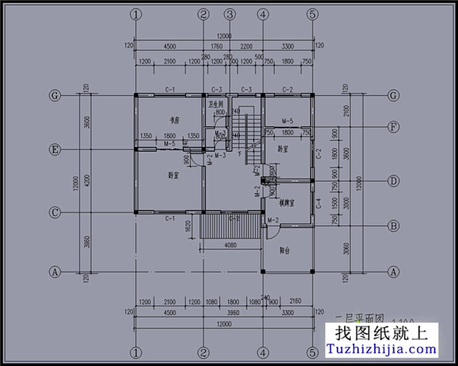 110平方米农村两层别墅设计效果图及图纸，12X12米