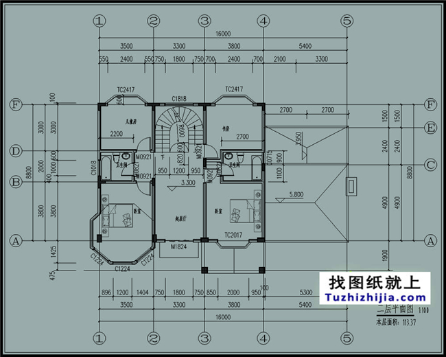 150平方米二层别墅设计及效果图展示下载，17X10米