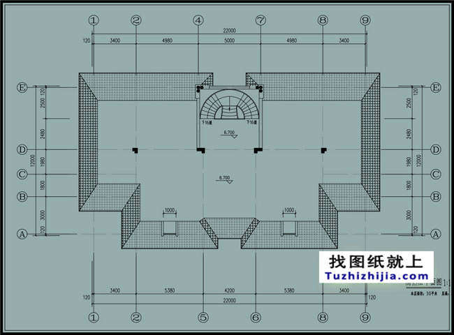 260平方米仿欧式二层别墅设计图纸及效果图，22X12米