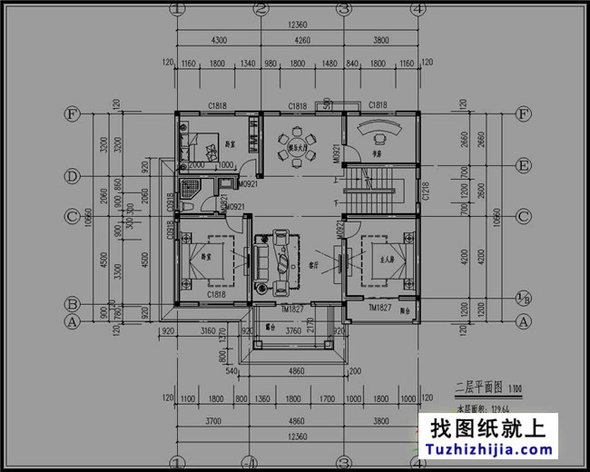 新农村三层房屋cad建筑设计图纸