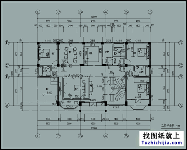  227平方米新农村二层自建别墅设计图纸带外观图，20X11米