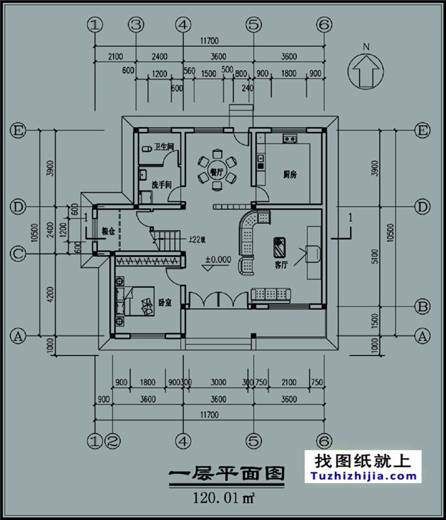 120平方米新农村两层别墅CAD设计图及效果图，12x11米