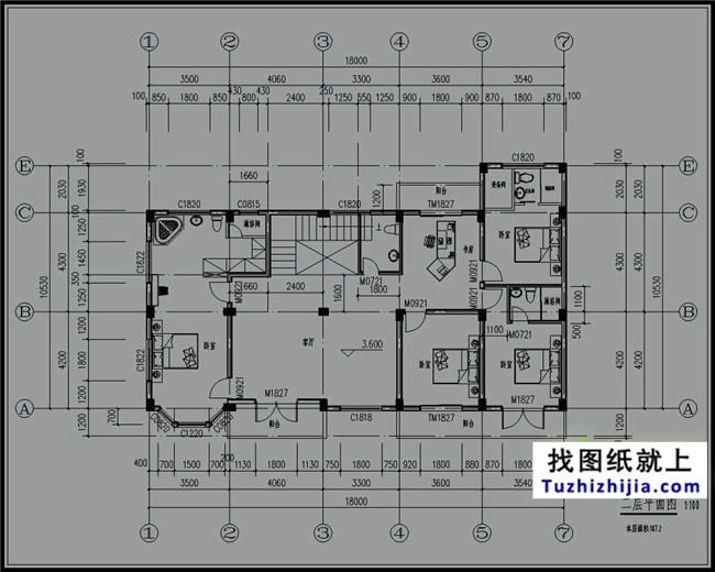 171平方米洋气实用农村二层房屋设计图纸大全,18米x10.53米