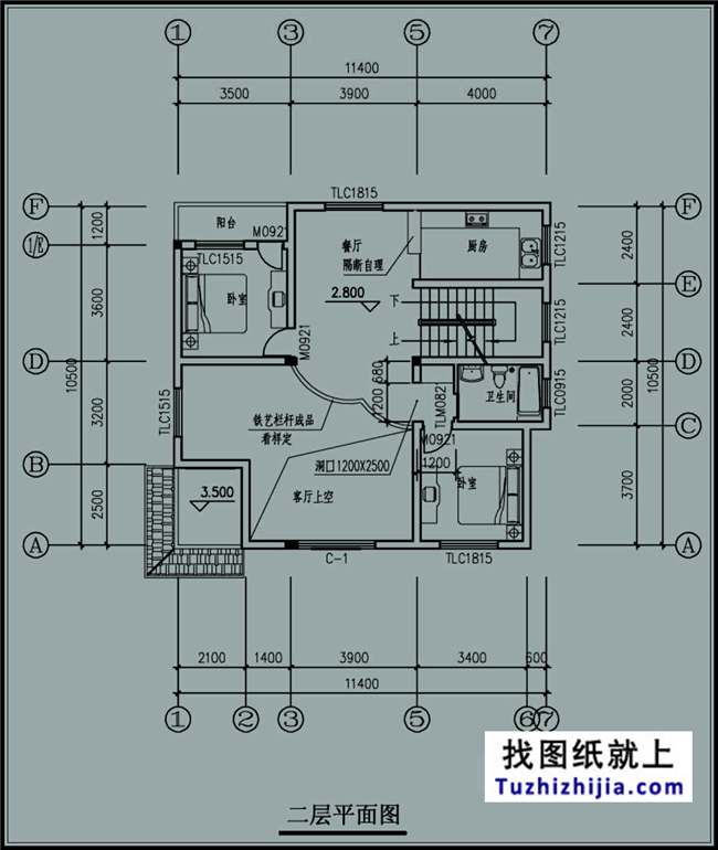 120平方米棕色面砖新农村三层小别墅设计户型图纸带外观,12X11米