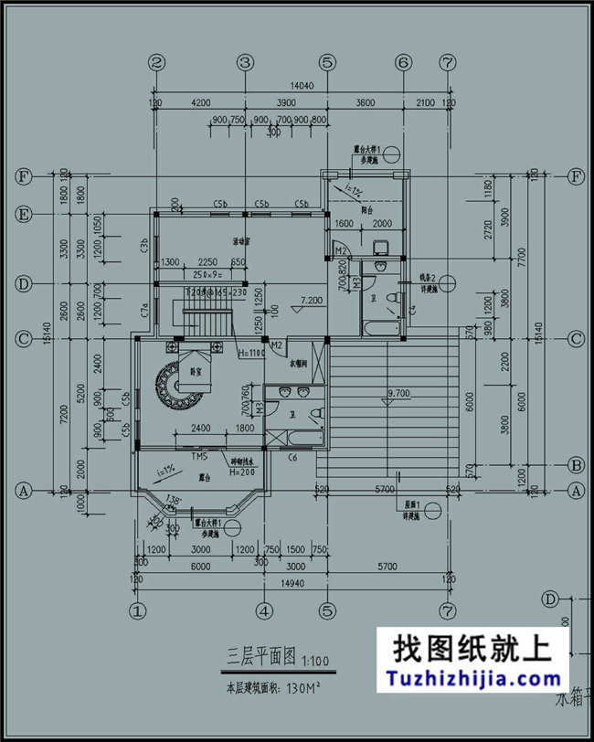 200平方米三层豪华清新农村别墅设计图纸大全,15X15米