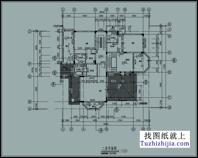 270平方米福建地区地中海风格三层别墅设计CAD图纸带效果图,18x16米