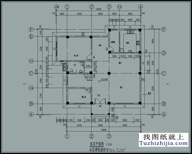 165平方米三层农村别墅房屋全套设计图纸,15X13米