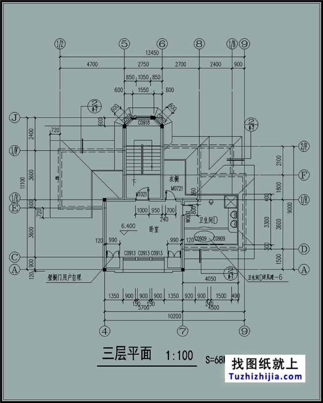 220平方米带地下室的农村三层别墅建筑设计图纸带外观,17x13米