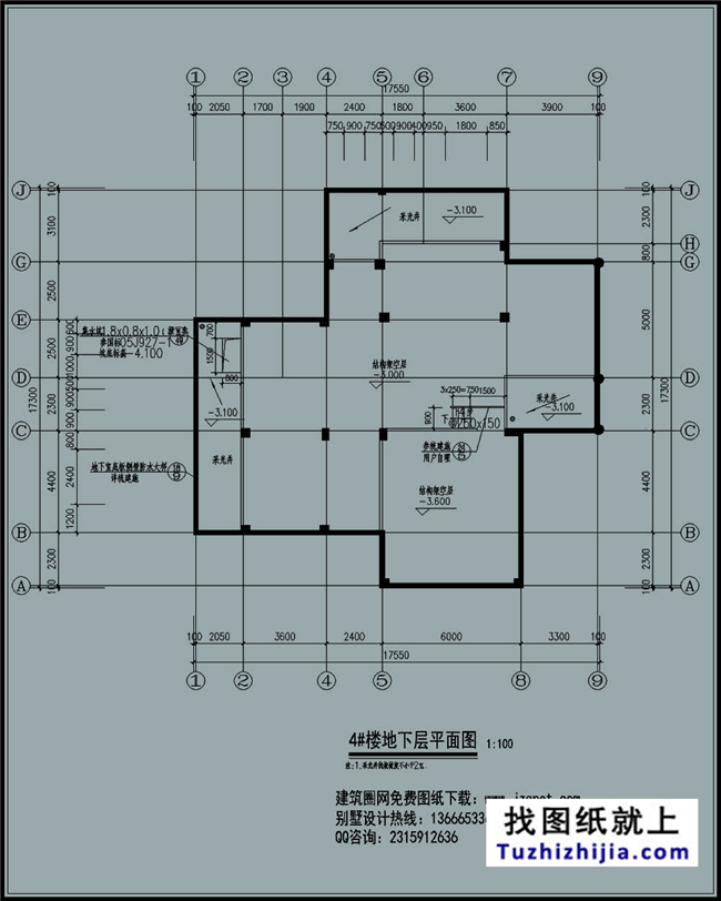 180平方米农村三层豪华别墅设计图纸及效果图,17X18米