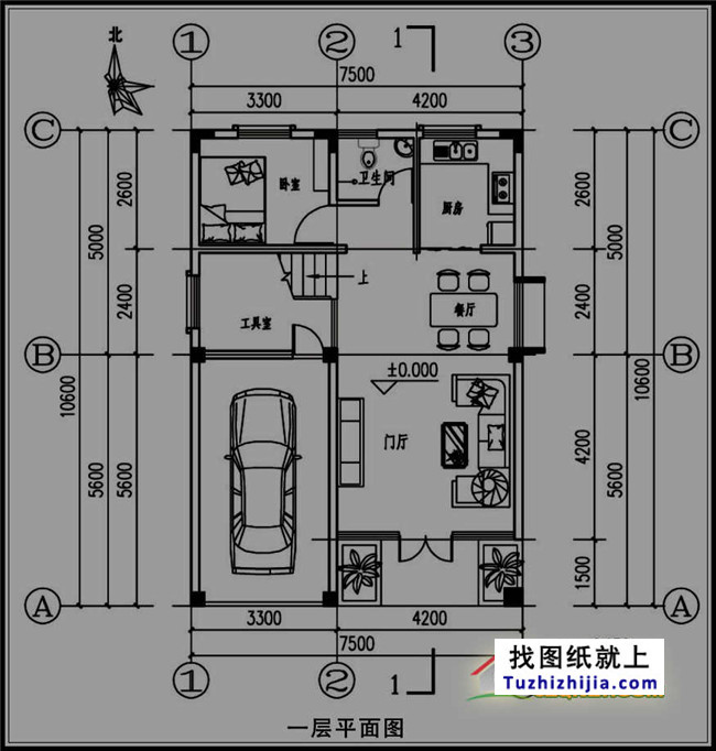 80平方米新农村三层住宅房屋设计图