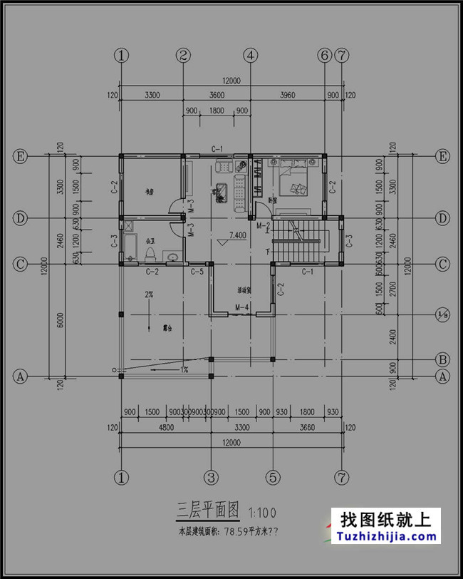 135平方米新农村三层别墅设计图纸