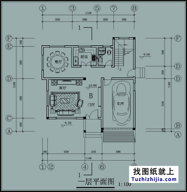 120平方米新农村自建三层别墅施工图纸,11X11米