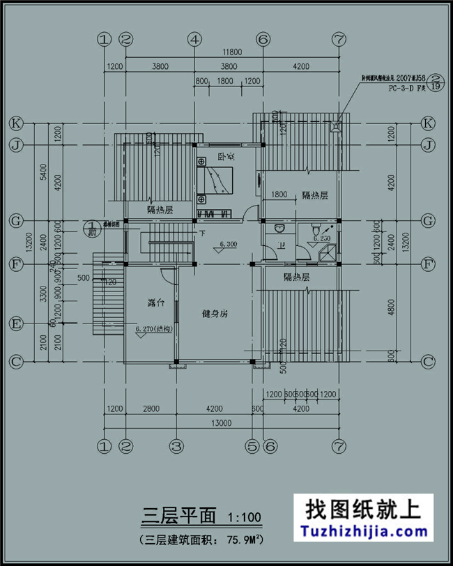 180平方米农村三层别墅建筑设计图及外观图，13x14米