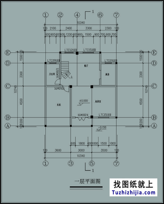 造价:22万,漂亮实用带车库的别墅建筑设计图带外观图,10X11米110平方米