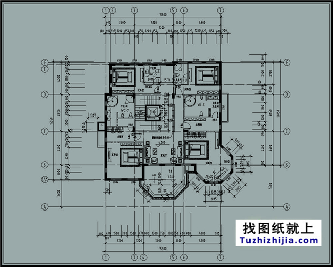 造价:30万,新农村豪华型三层别墅设计图纸及效果图,15x19米300平方米