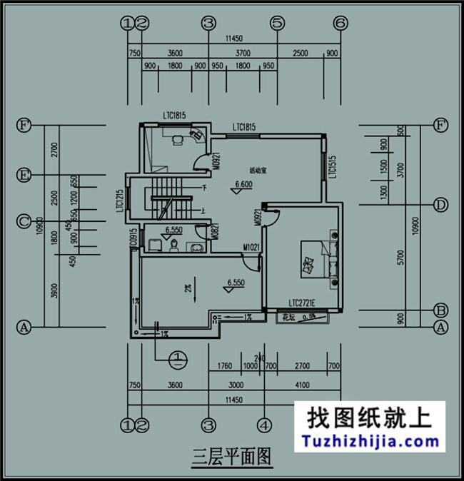 造价:21万,新农村带车库三层别墅设计图纸,11x11米120平方米