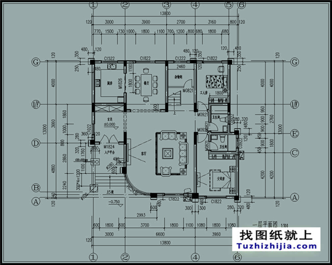  造价50万以内的新农村三层别墅施工设计图纸及效果图