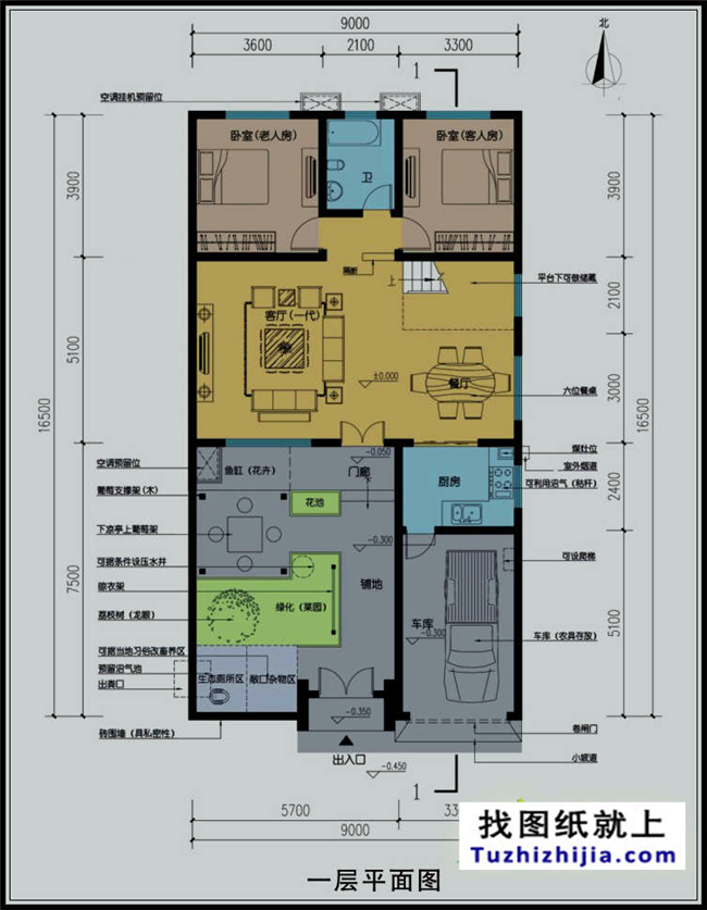 110平方米新农村自建房屋施工设计图纸及效果图