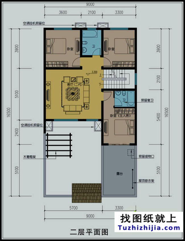 110平方米新农村自建房屋施工设计图纸及效果图