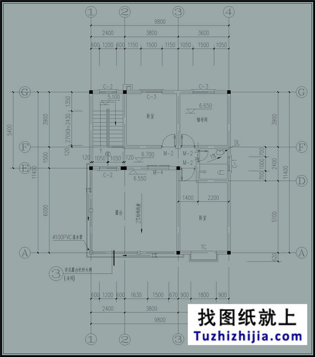 造价预算20多万的新农村三层别墅房屋设计图纸及效果图