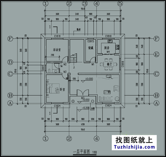 新农村三层自建房屋施工建筑设计CAD图纸及效果图