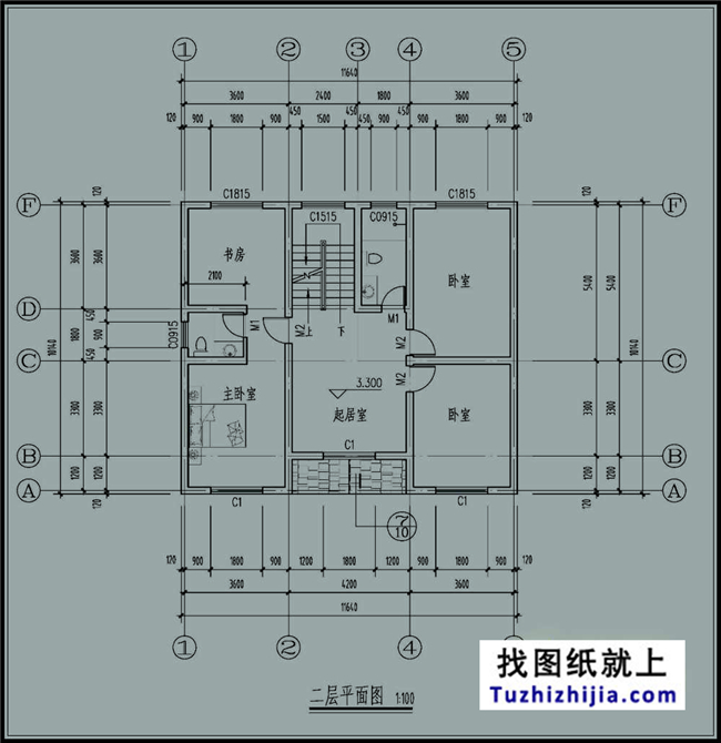 新农村三层自建房屋施工建筑设计CAD图纸及效果图