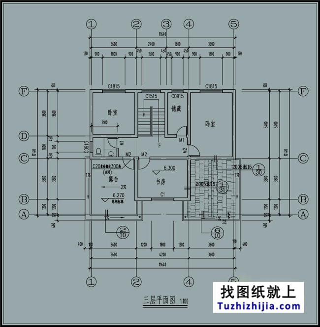 新农村三层自建房屋施工建筑设计CAD图纸及效果图