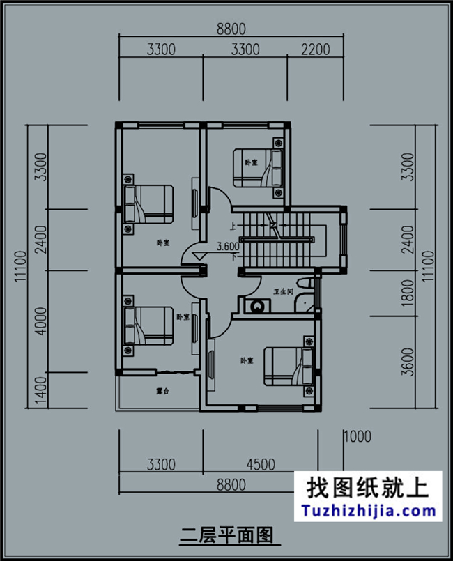 简单实用的小户型新农村三层房屋设计图纸及效果图