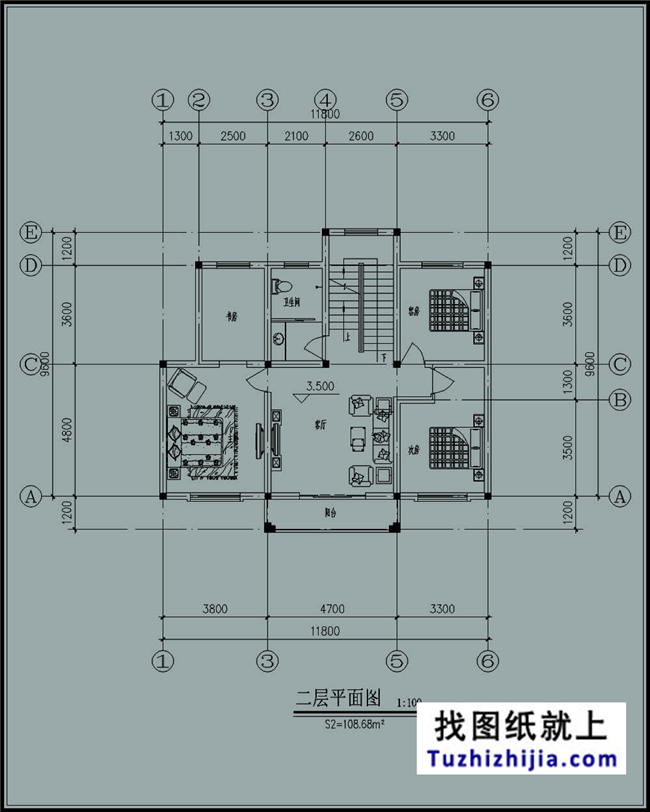 带露台的三层新农村房屋别墅设计施工图纸及效果图