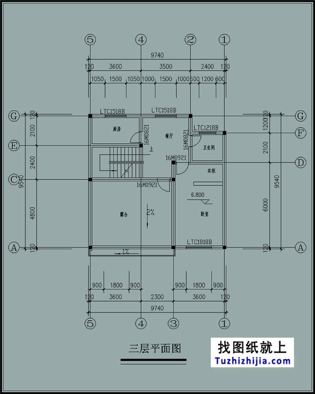 15万左右的三层新农村自建房屋别墅施工设计CAD图