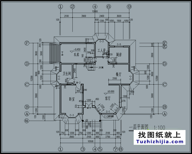 现代简约130平米三层自建房屋别墅施工设计图纸及效果图