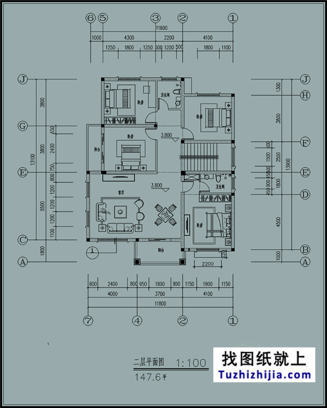 30万左右的新农村自建三层别墅施工设计图纸及效果图