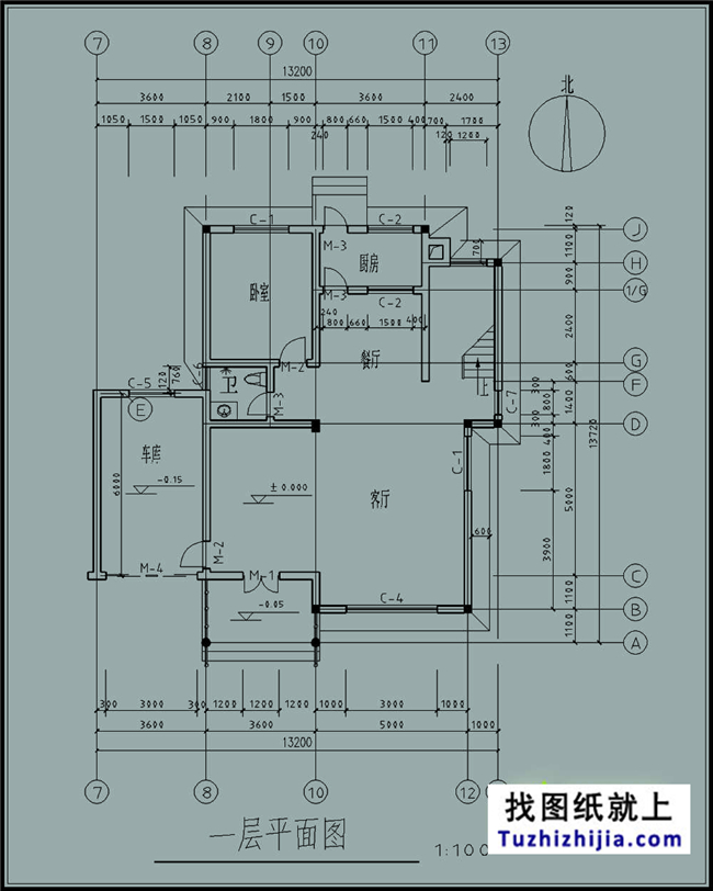 小户型90平米三层新农村自建房屋设计施工CAD图纸及效果图