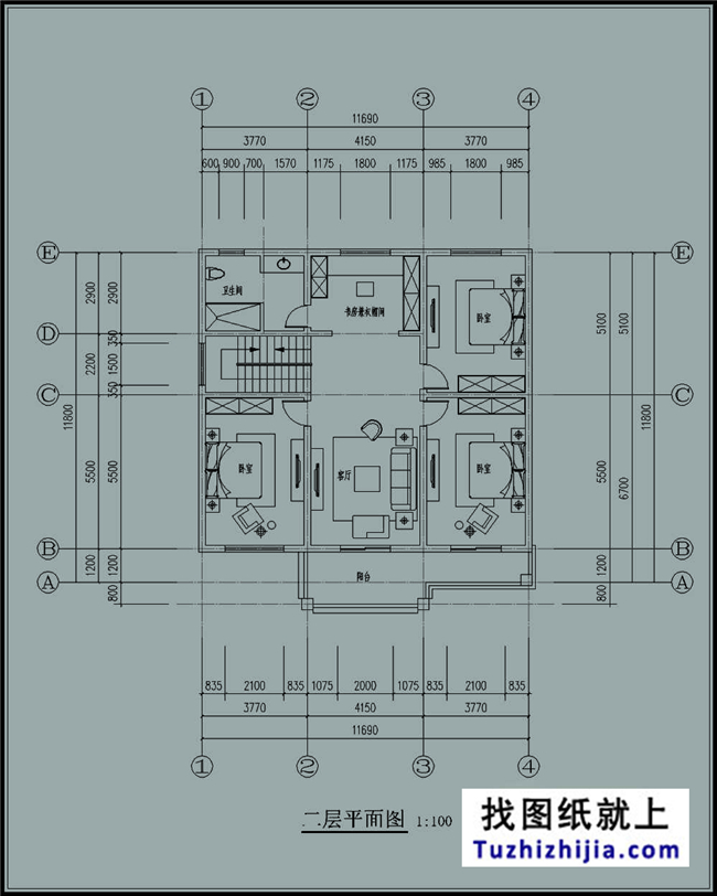 135平米的新农村自建三层房屋设计图纸及效果图