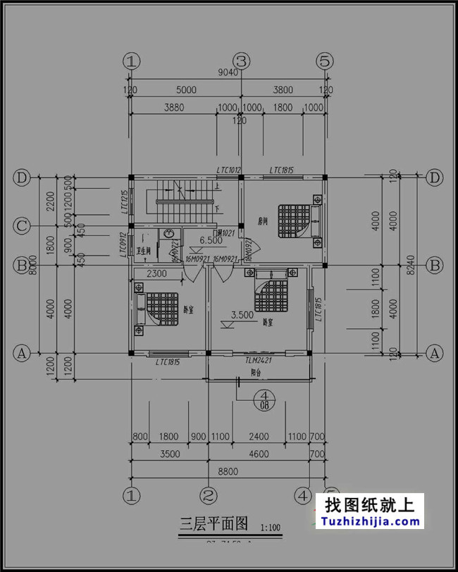 100平简单三层房屋设计图纸，新农村自建推荐图纸