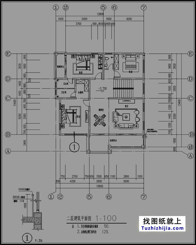 160平方米带车库农村三层房屋设计图纸