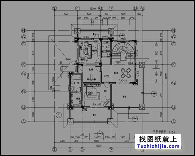 带地下室三层新农村房屋设计图纸