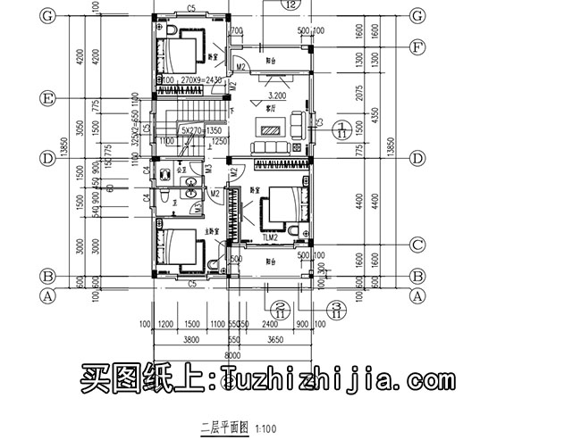 徽派3层农村小别墅设计图，广东新农村住宅设计图集