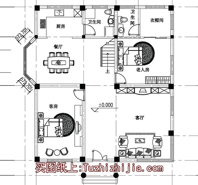 新农村二层自建房设计图带外观图片，自建户型大全