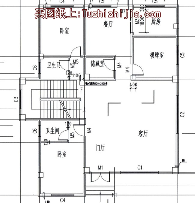 农村三层复式楼房住宅设计图，私人别墅设计