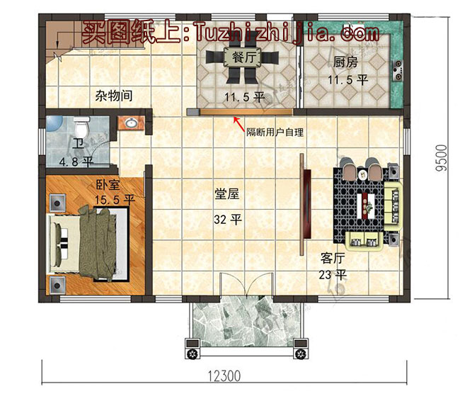 两层半带阁楼别墅房屋设计图，含外观效果图片