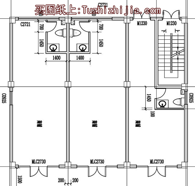 带商铺挑高的三层别墅房屋设计图，商铺挑高，层高比较高