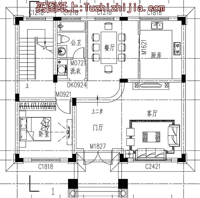 乡村20万内三层别墅房屋设计图，面积适中、户型经典