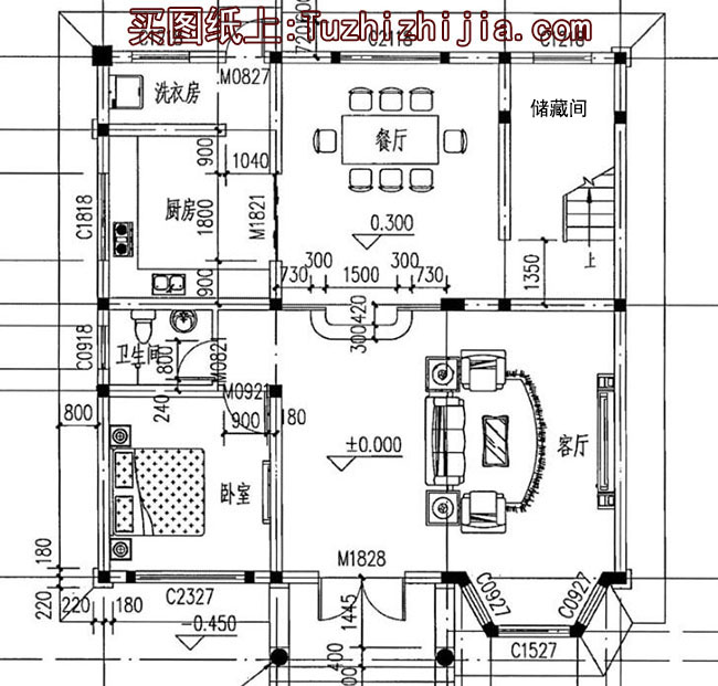 乡村自建独栋三层别墅楼房设计图，预算30万内