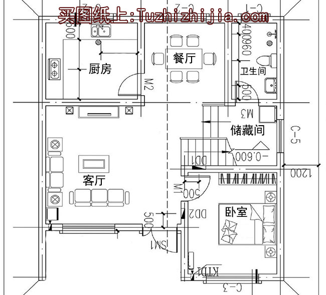 经典小户型双拼二层新农村房屋住宅设计图，含效果图