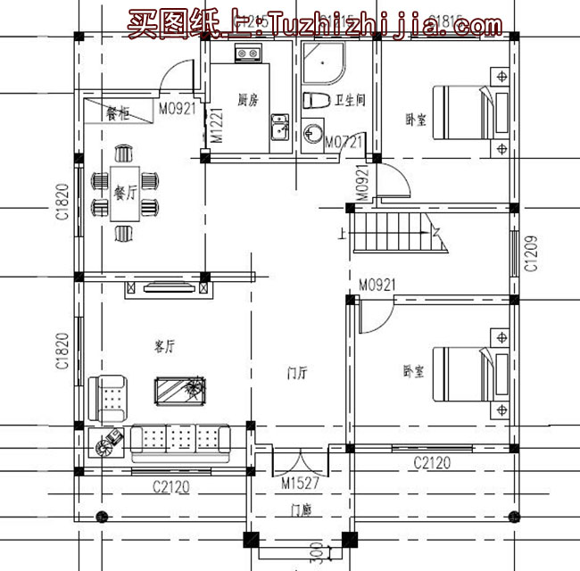 三层楼房设计图纸含效果图，外观造型高低错落，别致大方